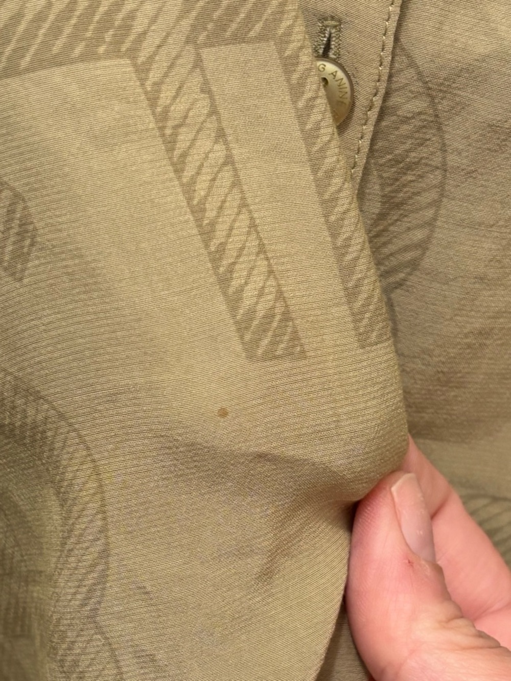 Anine Bing Aspen Printed Georgette Shirt Logo Button Down - Picture 6 of 6
